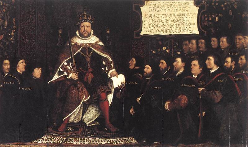 HOLBEIN, Hans the Younger Henry VIII and the Barber Surgeons sf Spain oil painting art